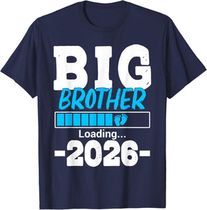 Big Brother Loading 2026 Kids Promoted to Big Brother 2026 T-Shirt - T-Shirt | Navy