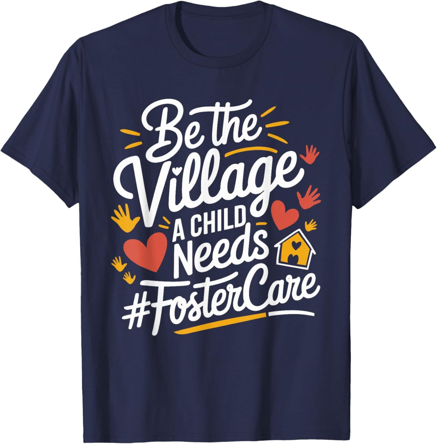 Foster Mom And Foster Dad Adoption Foster Care Parents T-Shirt - T-Shirt | Navy
