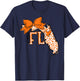 Florida Heart State Map Girl Coquette Bow Girl Kid T-Shirt - T-Shirt | Navy
