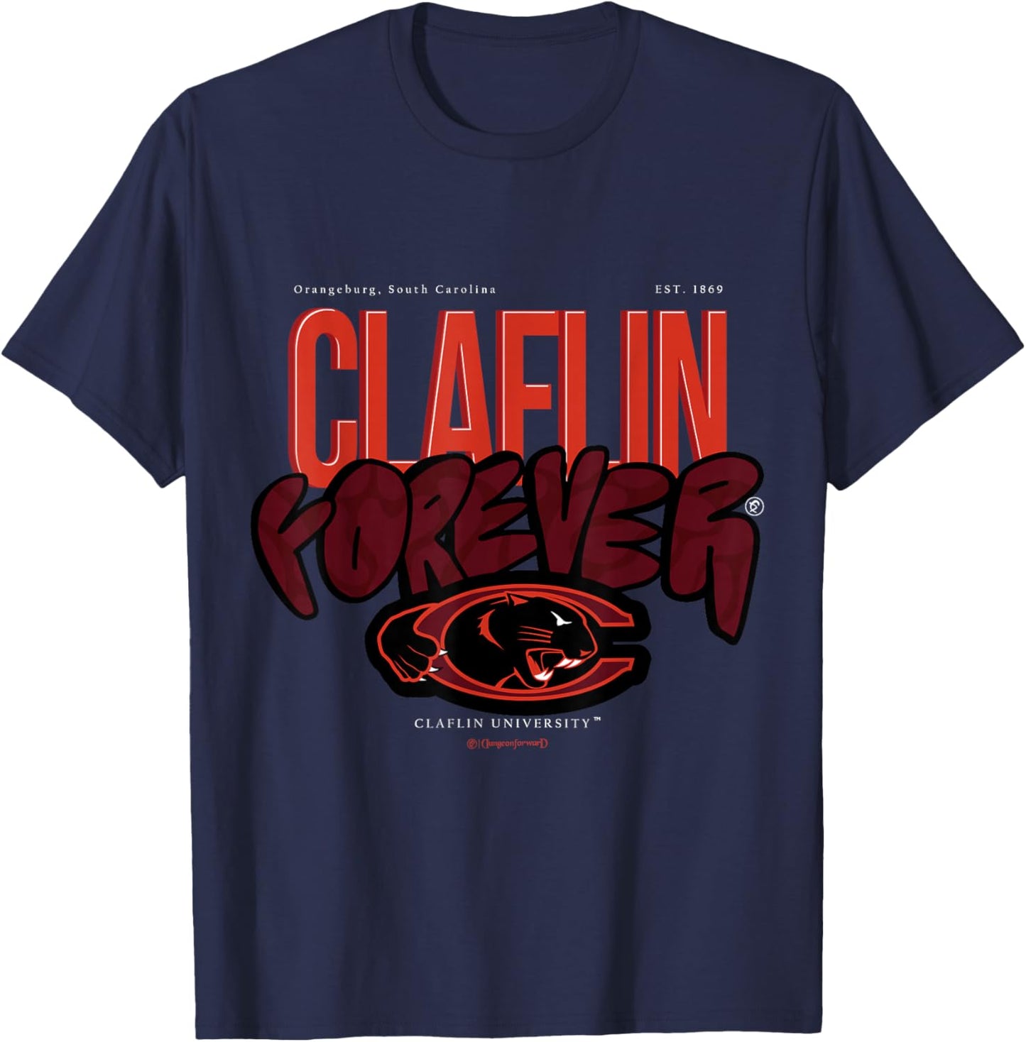 The Yard Essentials - Claflin University - CU Forever T-Shirt - T-Shirt | Navy