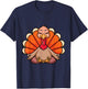 Turkey Yoga Thanksgiving Day Meditating Namaste Fall Women T-Shirt - T-Shirt | Navy