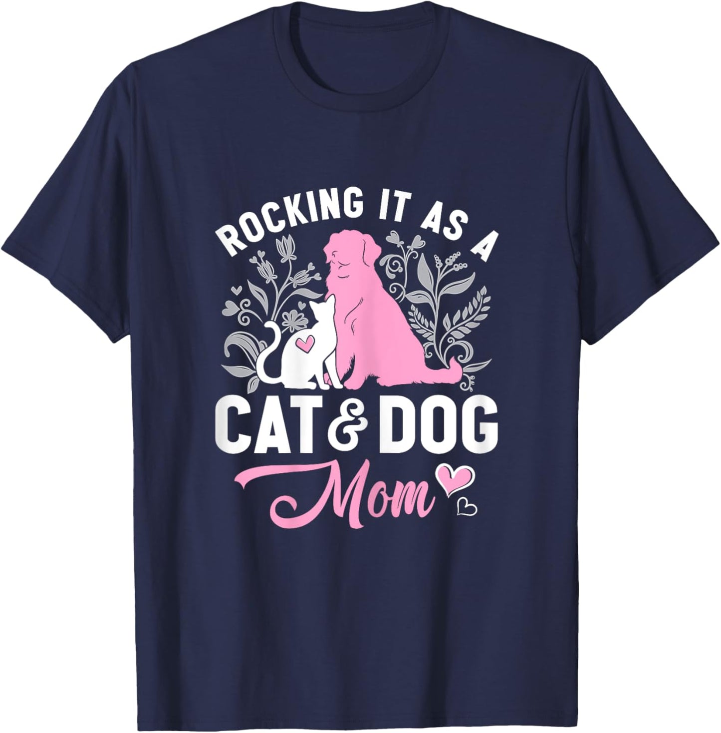 Cat And Dog Mom Gifts For Mother's Day Pet Lovers Furmama T-Shirt - T-Shirt | Navy