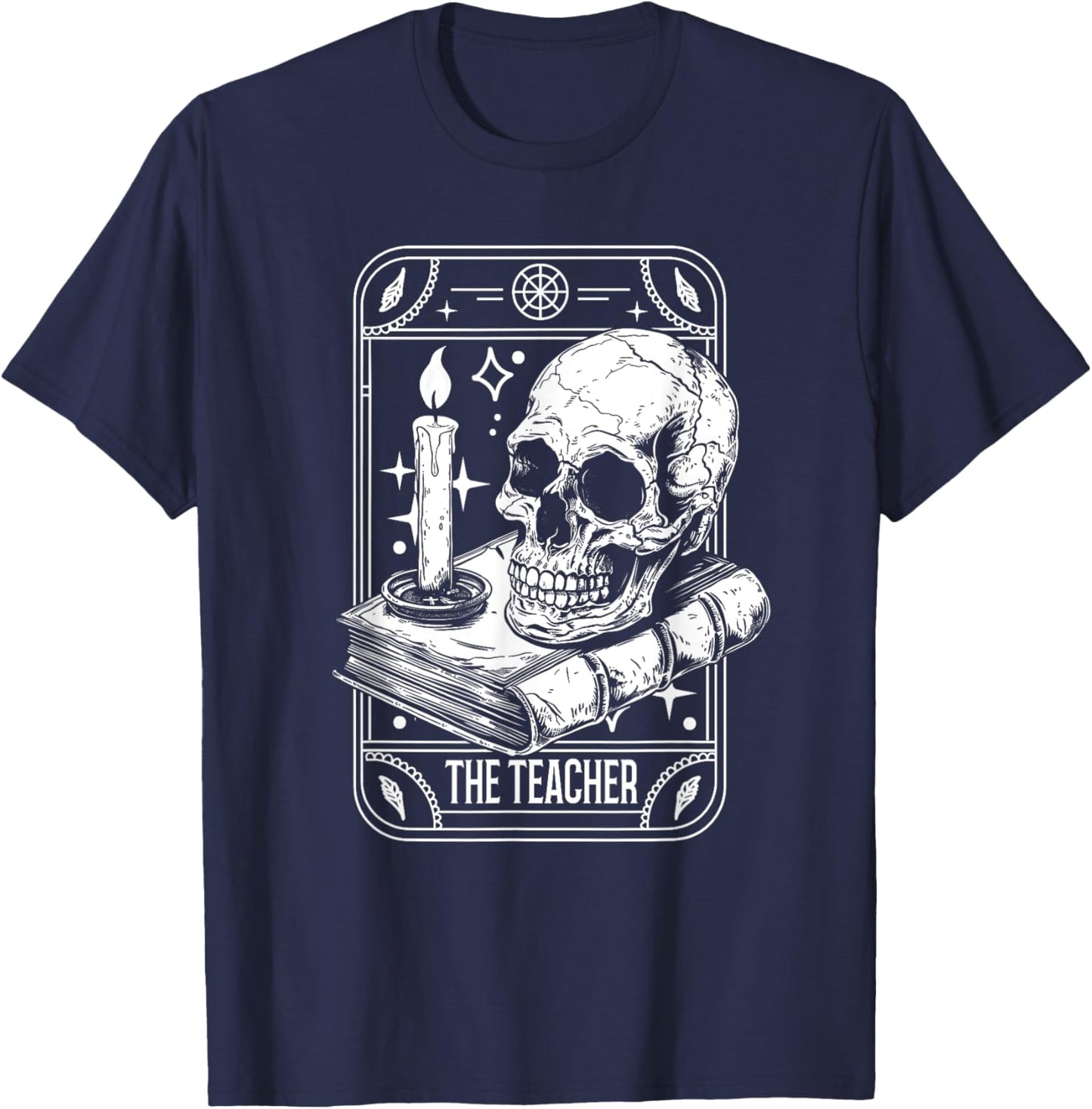 Tarot Card Emo Gothic Occult - The Teacher Men Women T-Shirt - T-Shirt | Navy