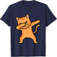 Orange Tabby Cat Dabbing T-Shirt - T-Shirt | Navy