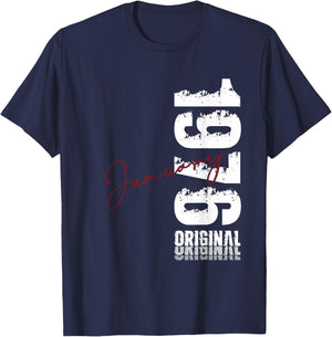 50 Years Anniversary Man Gift January 1976 Vintage T-Shirt - T-Shirt | Navy