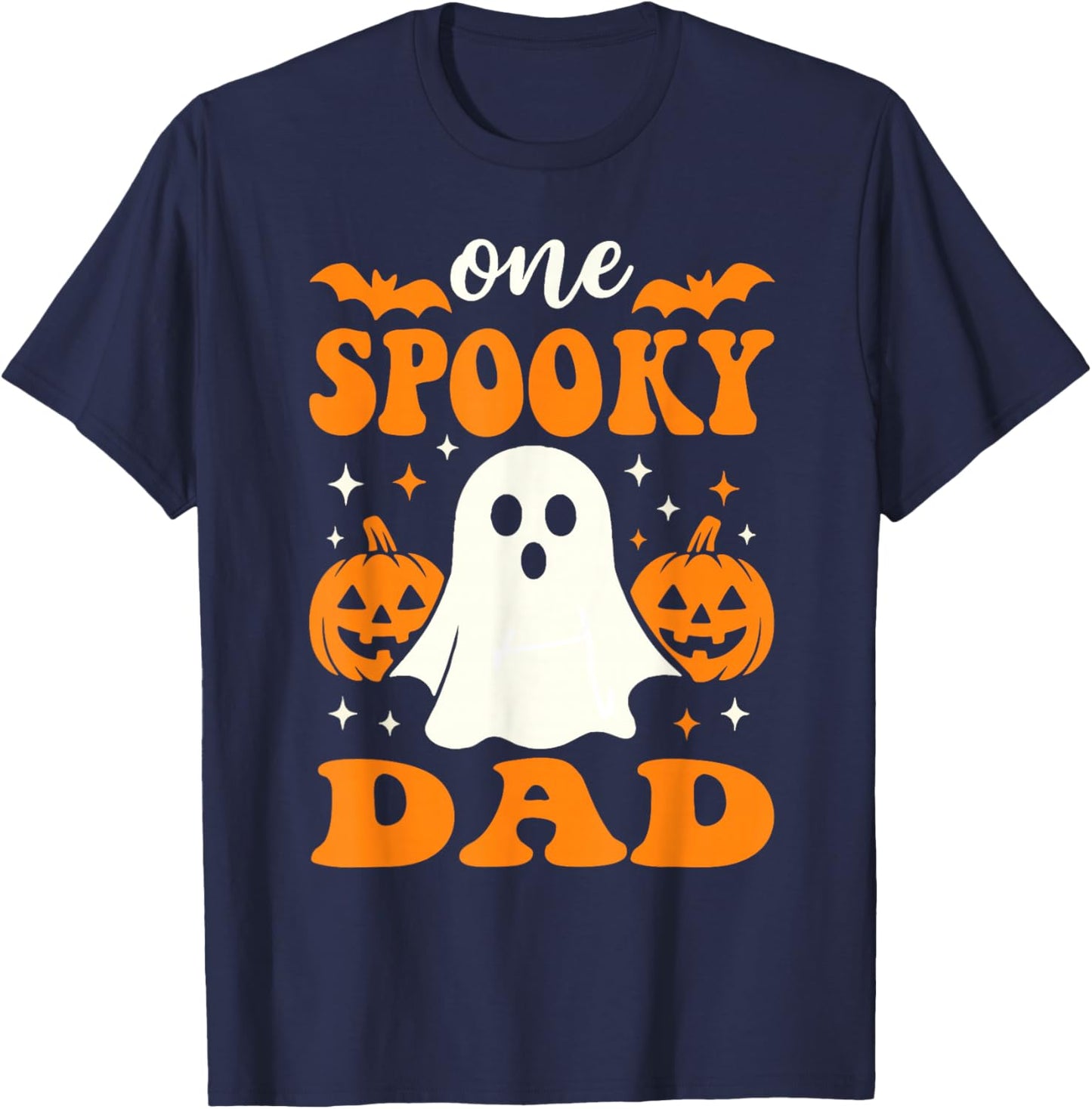 One Spooky Dad Matching Family Halloween Costumes T-Shirt - T-Shirt | Navy