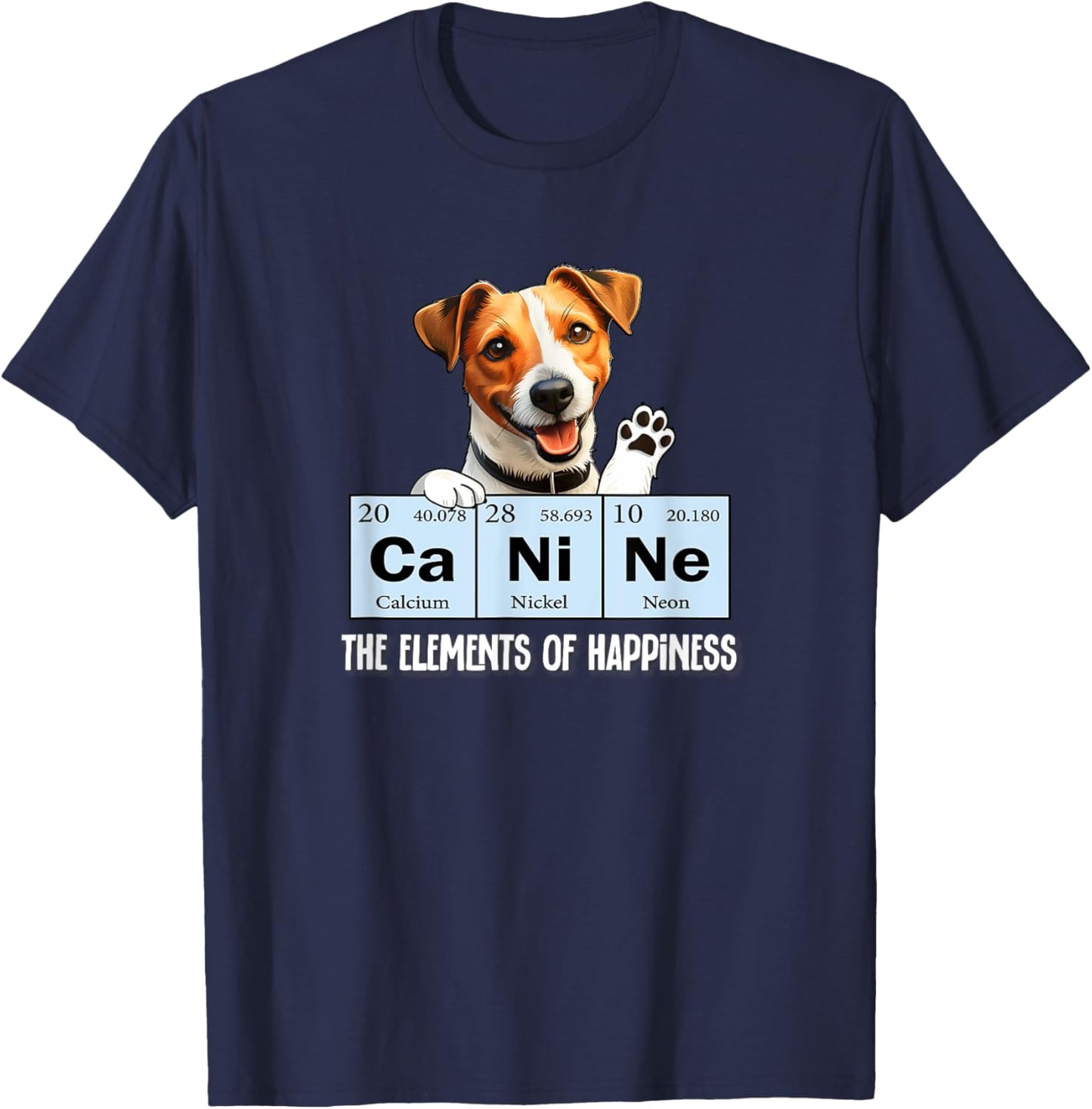 Elements of Happiness Canine JRT Dog Lover Jack Russell T-Shirt - T-Shirt | Navy