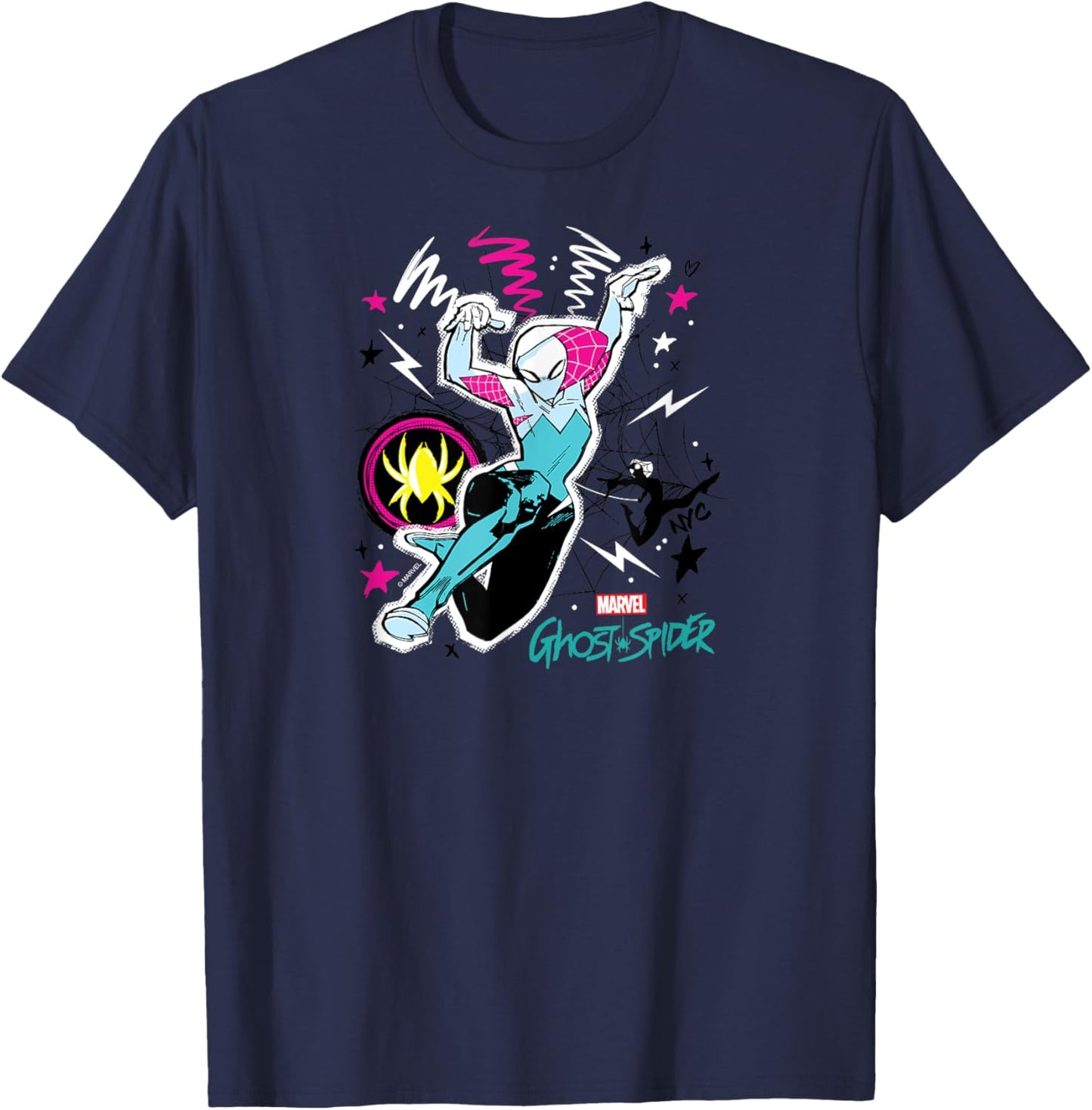 Ghost Spider - Sketchy T-Shirt - T-Shirt | Navy