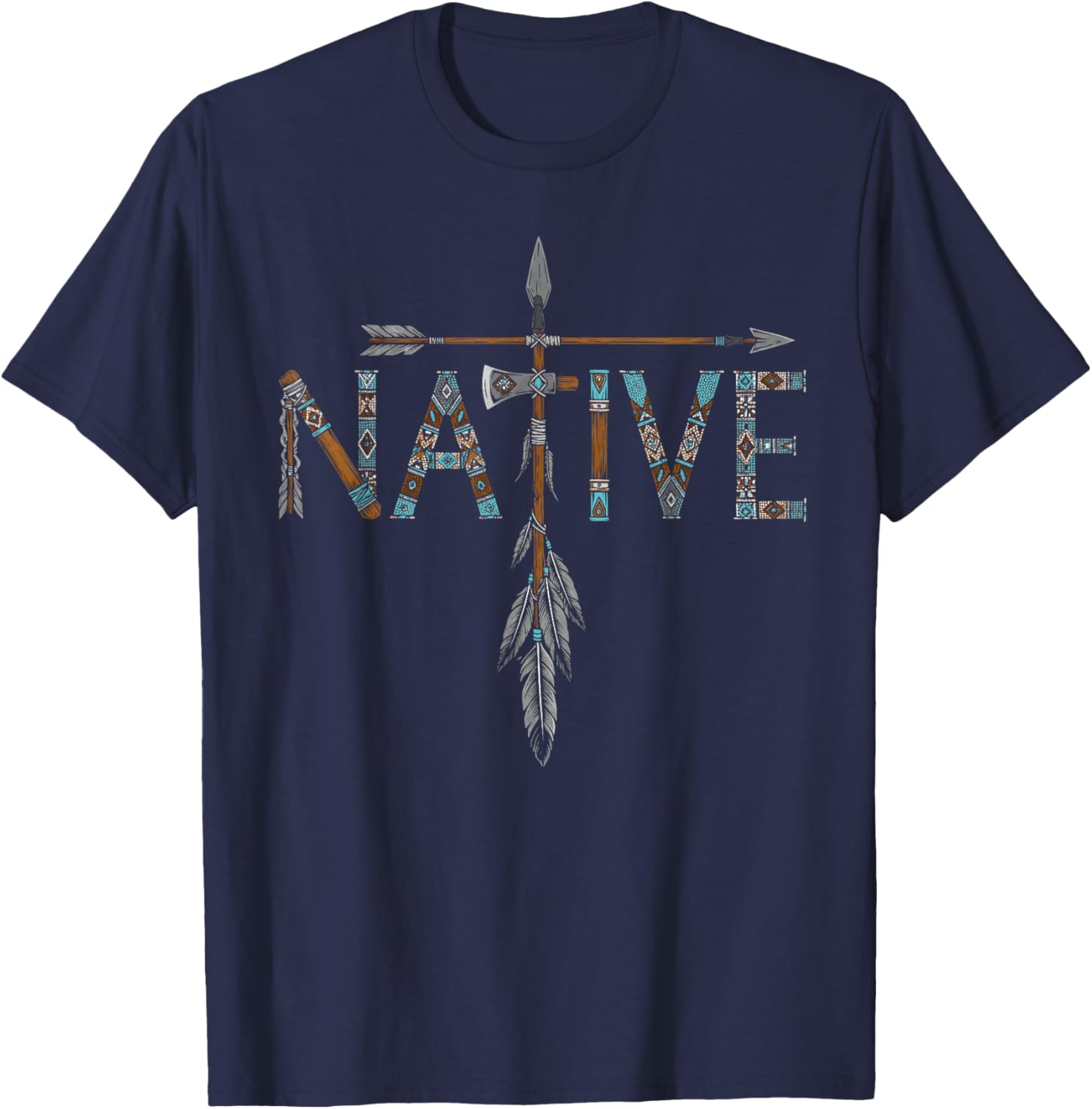Native Indian American Day Pride Indigenous Native American T-Shirt - T-Shirt | Navy