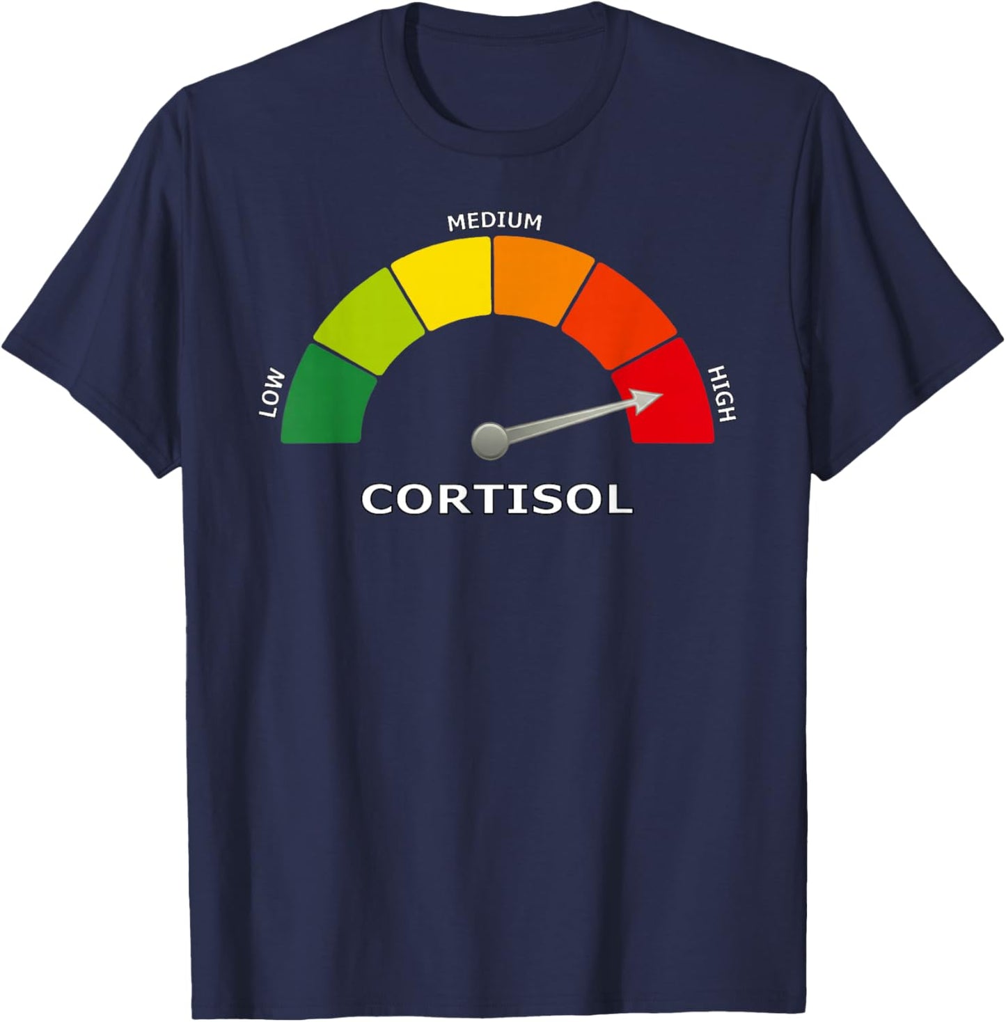 Lustiges Stressmessgerät zum Laufen mit reinem Cortisol T-Shirt - T-Shirt | Navy