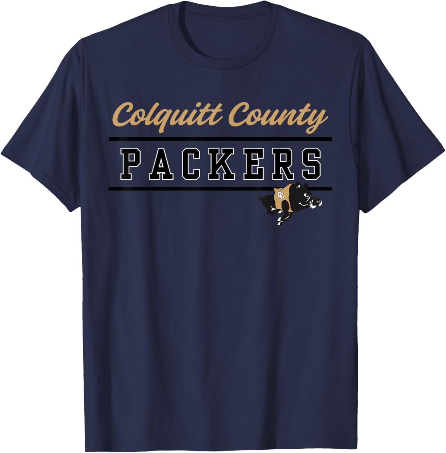 Colquitt County High School Packers Lined Up T-Shirt - T-Shirt | Navy
