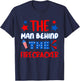 Funny 4th of July Pregnancy The Man Behind The Firecracker T-Shirt - T-Shirt | Navy