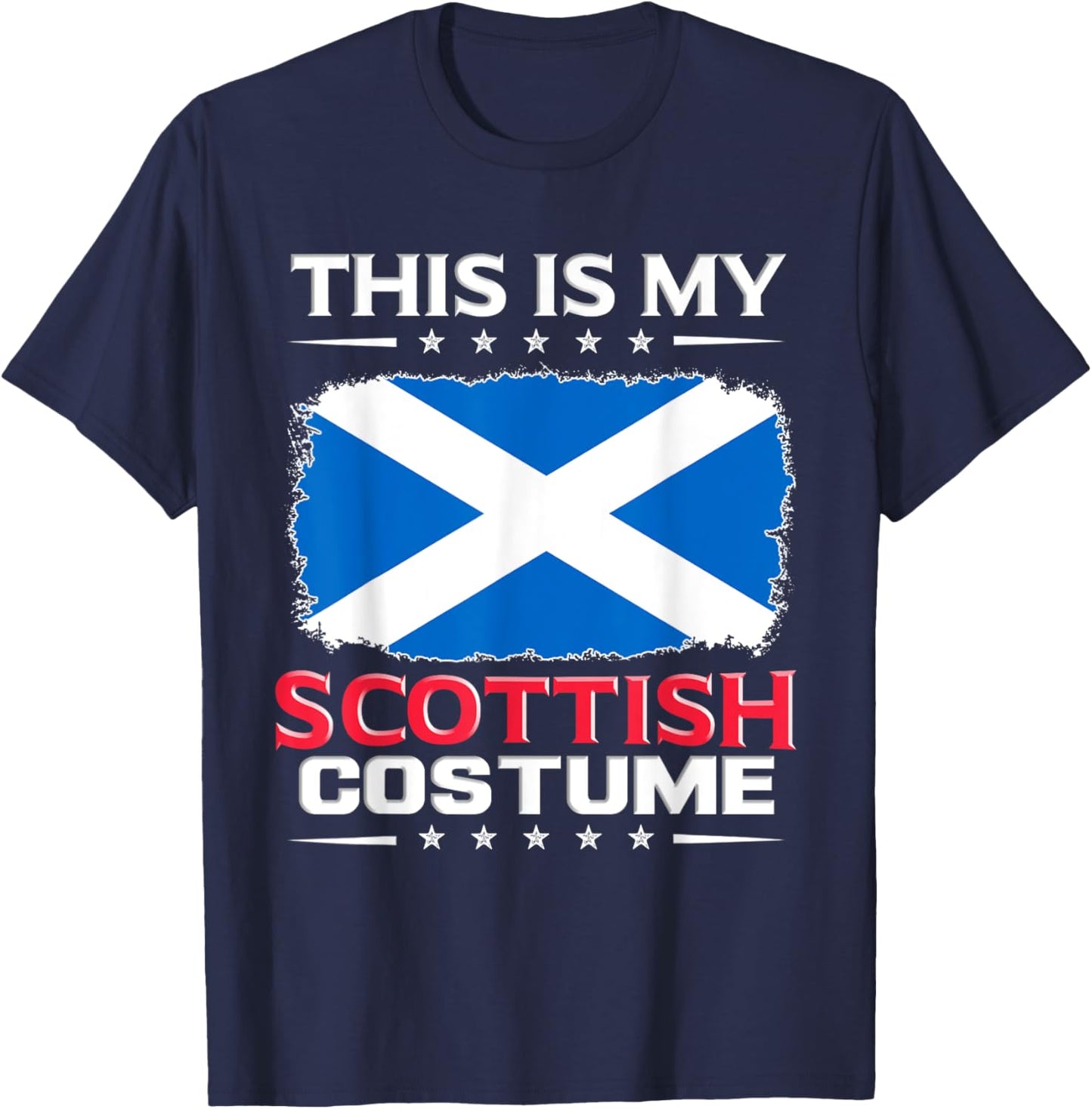 This Is My Scottish Costume Scotland T-Shirt - T-Shirt | Navy