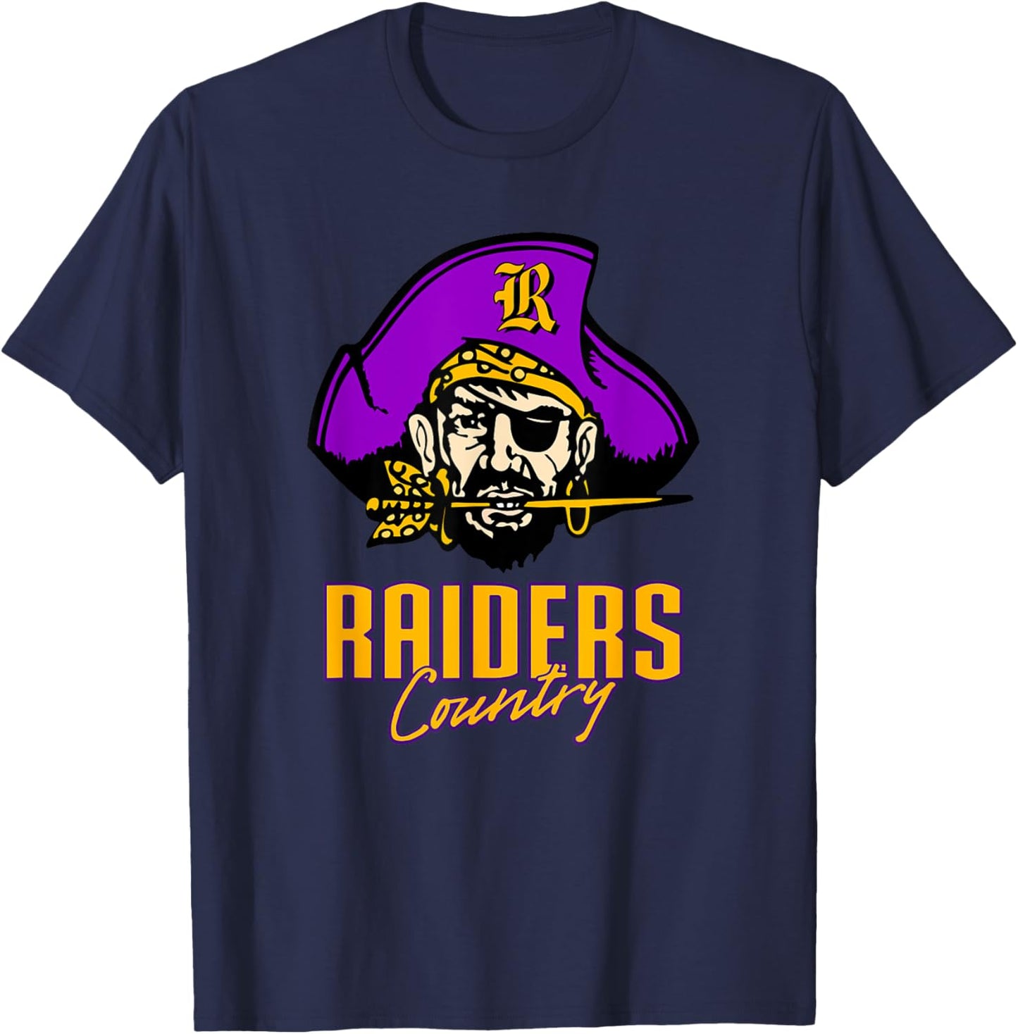 Reynoldsburg Raiders Logo Country HS T-Shirt - T-Shirt | Navy