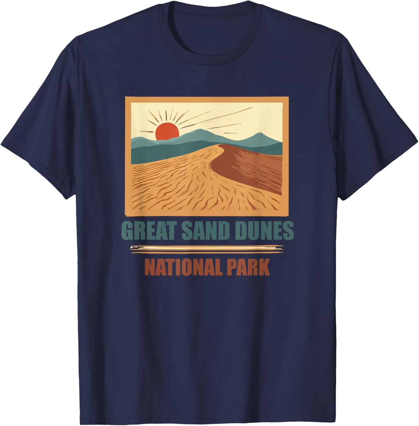 Great Sand Dune National Park Colorado CO Souvenir Men Women T-Shirt - T-Shirt | Navy