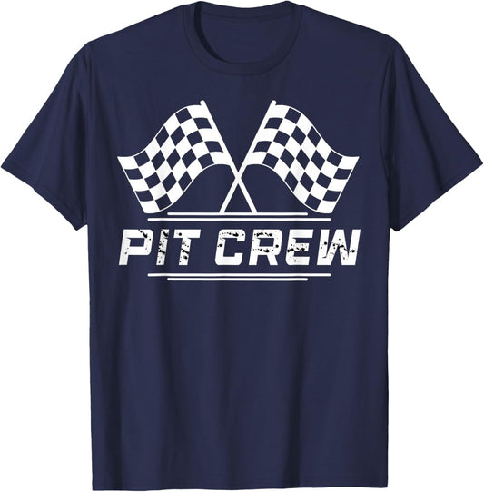 Race Car Driver Birthday Party Racing Family Pit Crew T-Shirt - T-Shirt | Navy