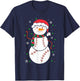 Christmas Baseball Snowmans Balls Snow Xmas Women T-Shirt - T-Shirt | Navy