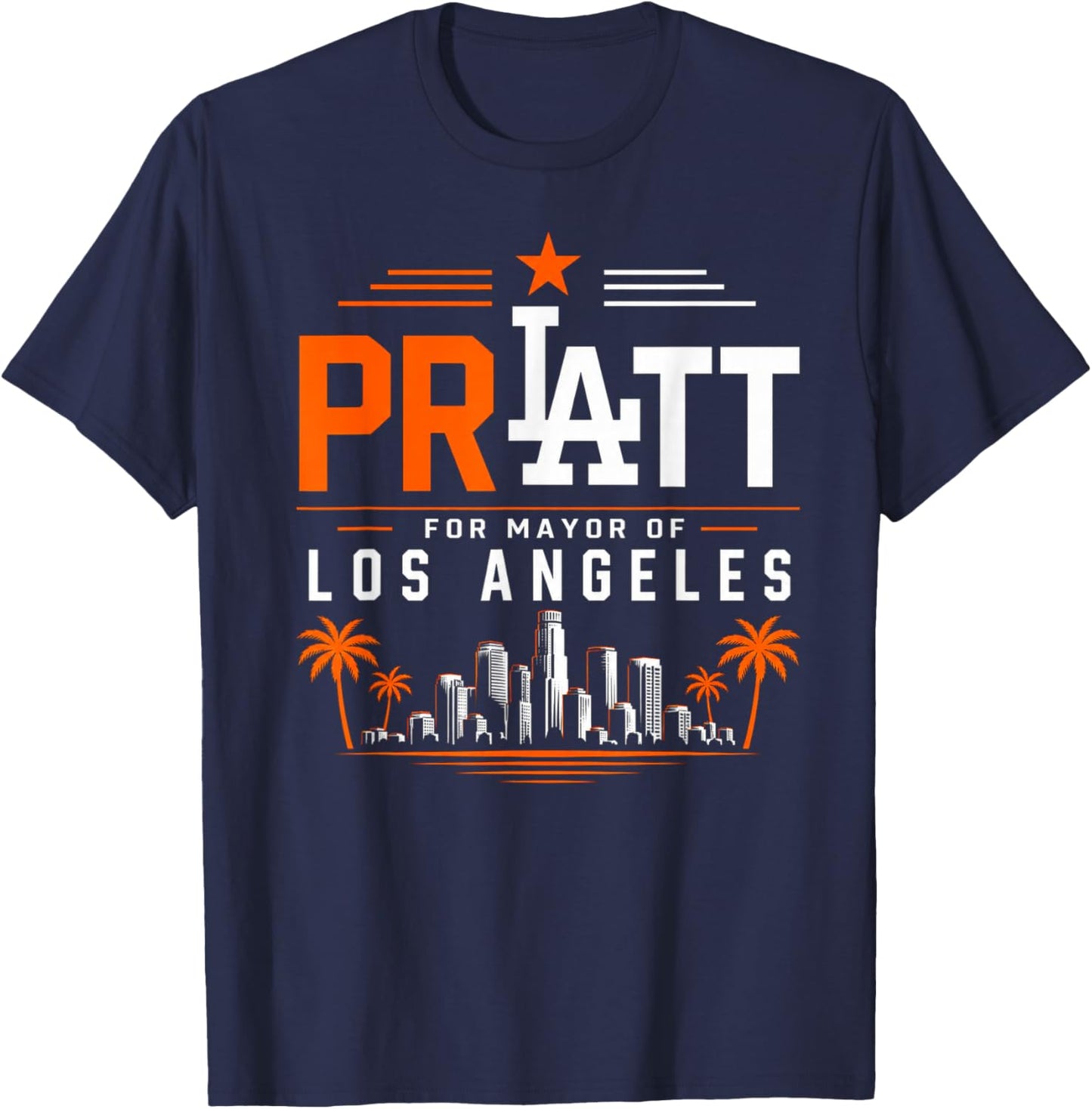 Vintage Pratt for Mayor of Los Angeles T-Shirt - T-Shirt | Navy