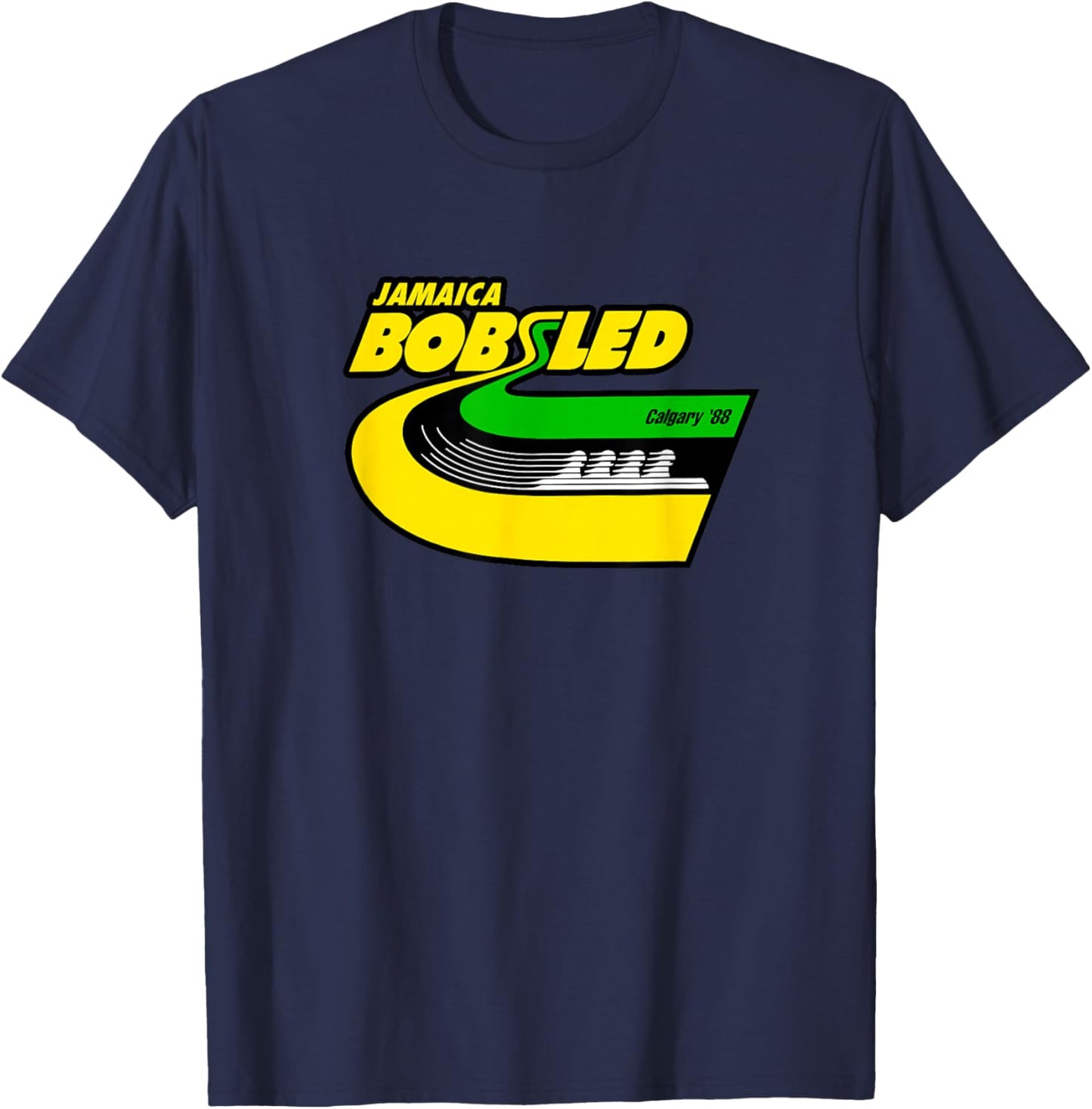JAMAICA BOBSLED Team Vintage Jamaican Flag Clothing T-Shirt - T-Shirt | Navy