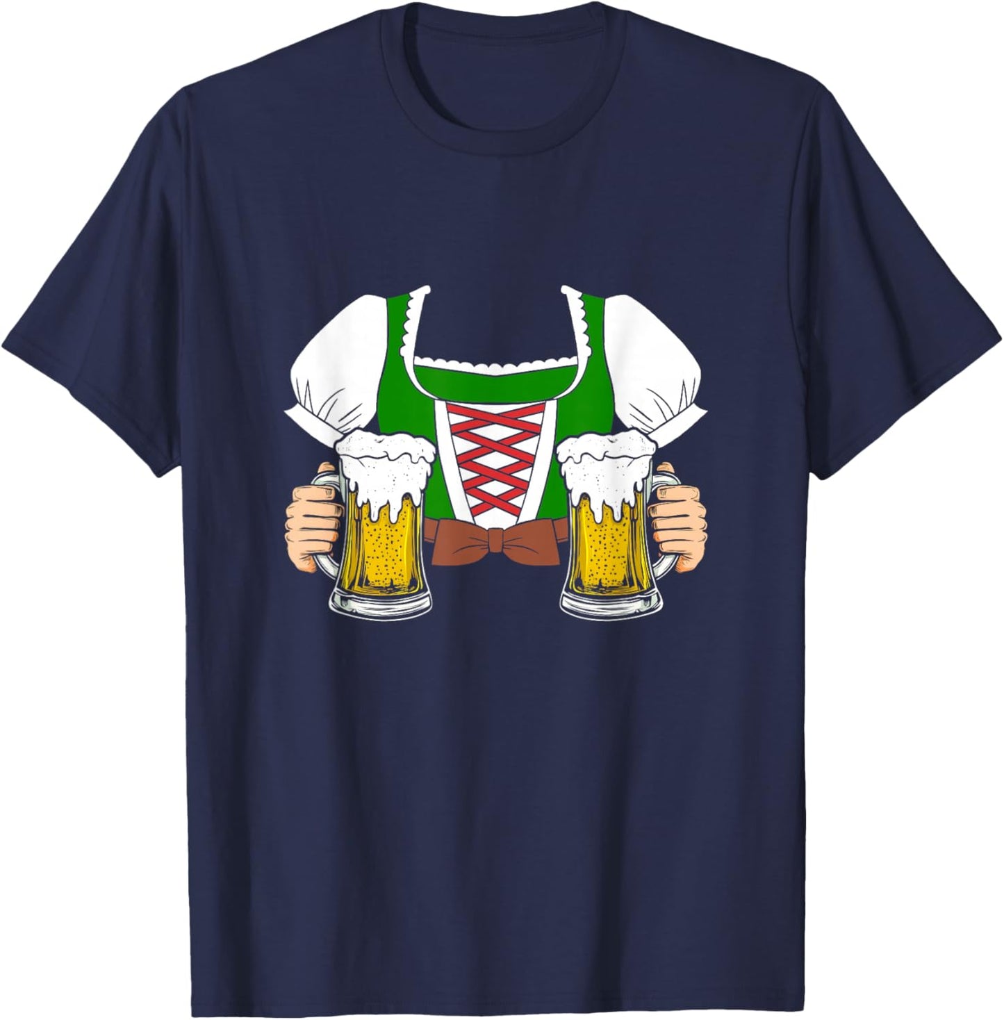 Drindl Costume German Bavarian Oktoberfest Festival Women T-Shirt - T-Shirt | Navy