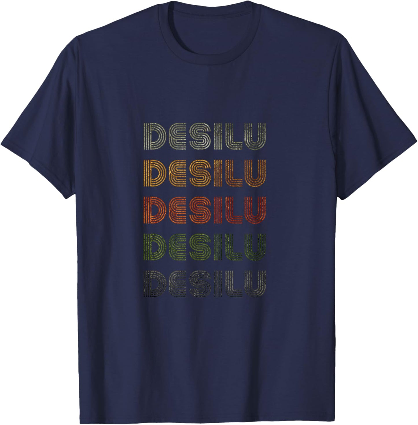 Love Heart Desilu Grunge Vintage Style Black Desilu T-Shirt - T-Shirt | Navy