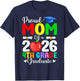 Proud Mom of Class 2026 4th Grade Graduate Graduation 2026 T-Shirt - T-Shirt | Navy