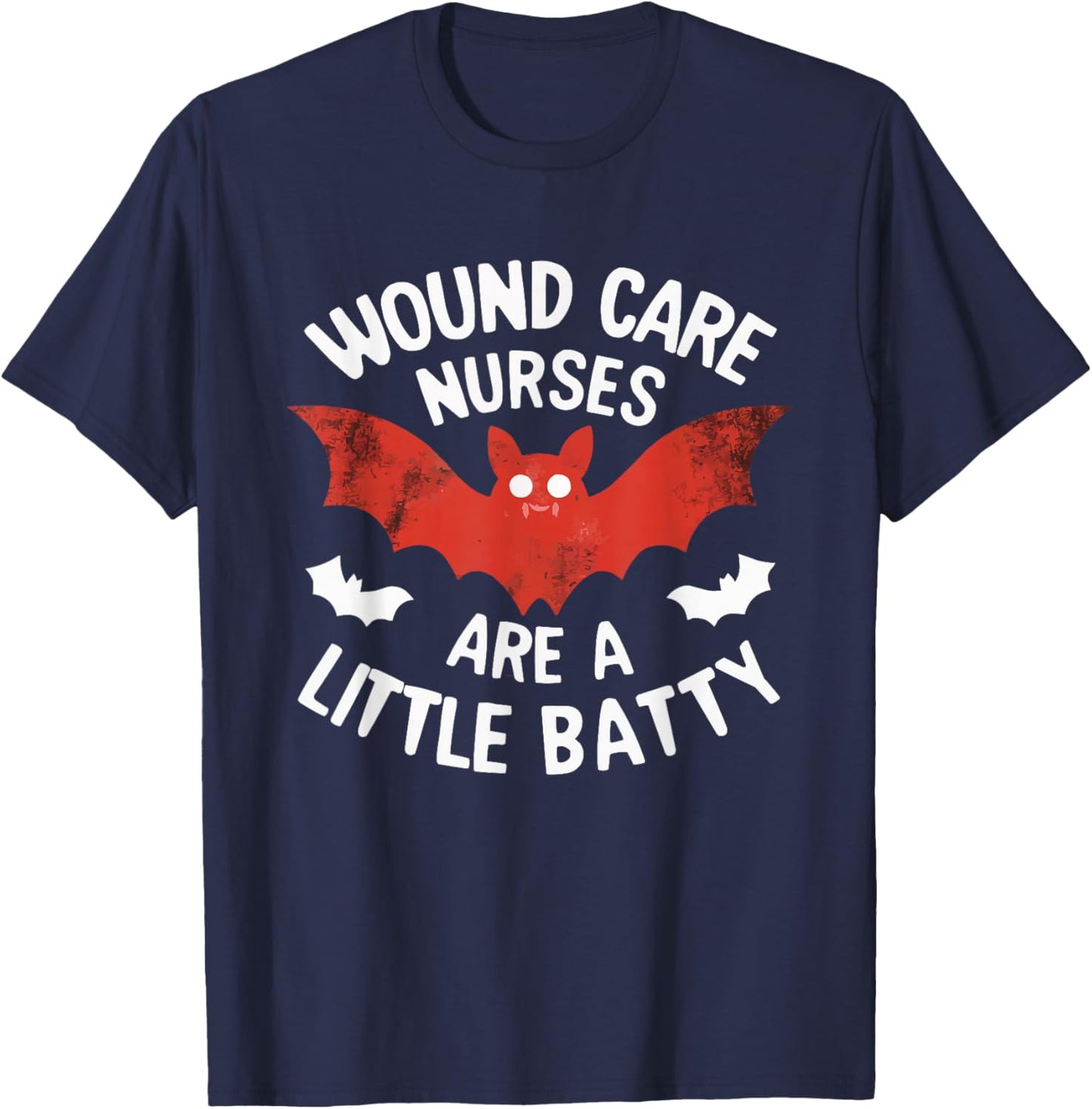 Halloween Wound Care Nurse Spooky Nursing Trick Or Treat T-Shirt - T-Shirt | Navy