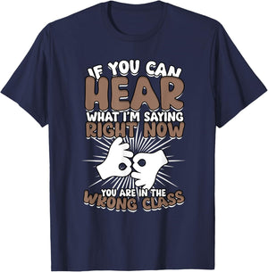 ASL Interpreter Sign Language T-Shirt - T-Shirt | Navy