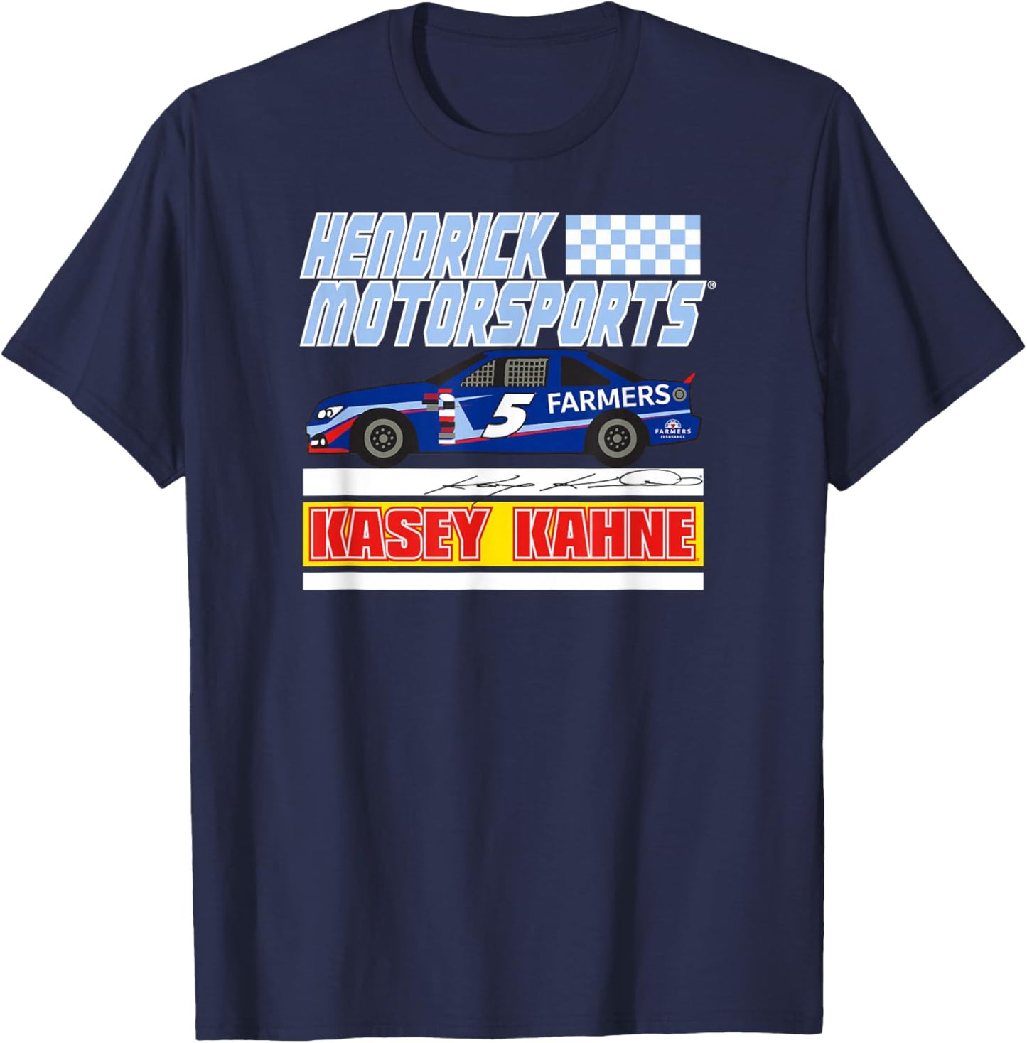 Hendrick Motorsports Kasey Kahne 5 Signature Navy T-Shirt - T-Shirt | Navy