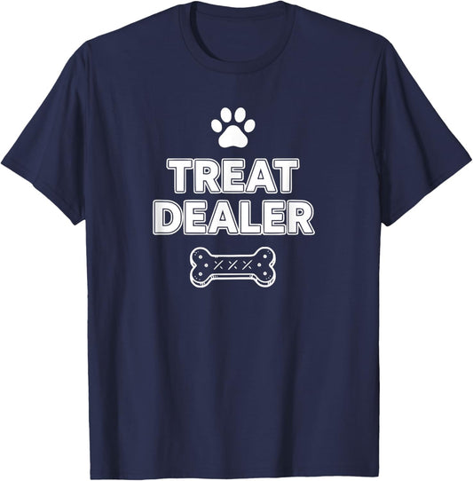 Treat Dealer Funny Dog Owner T-Shirt - T-Shirt | Navy