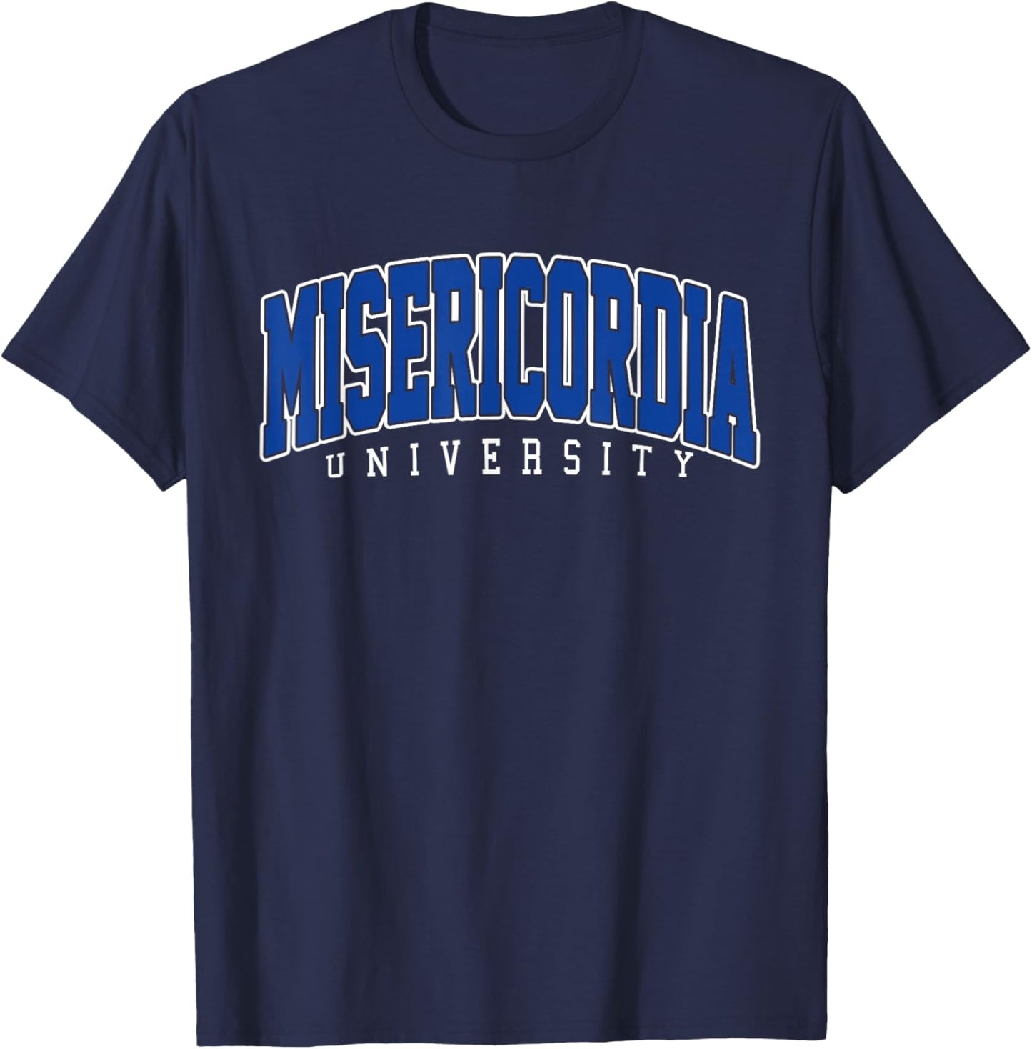 Misericordia Varsity Arch Collegiate Women T-Shirt - T-Shirt | Navy