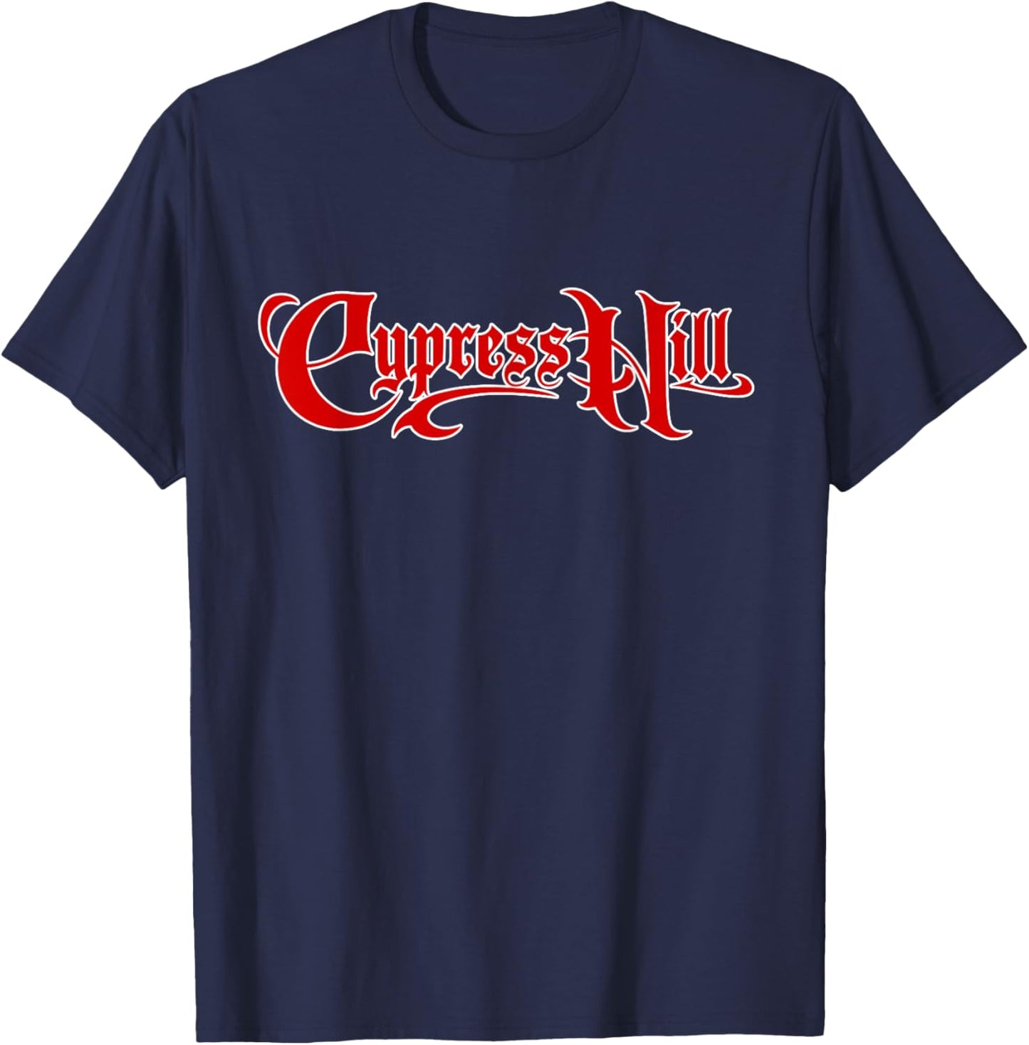 Cypress Hill Roter Spellout T-Shirt - T-Shirt | Navy