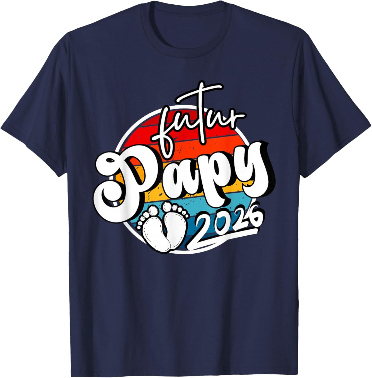 Man Announcement Pregnancy Grand Parents, Gift Future Grandpa 2026 T-Shirt - T-Shirt | Navy