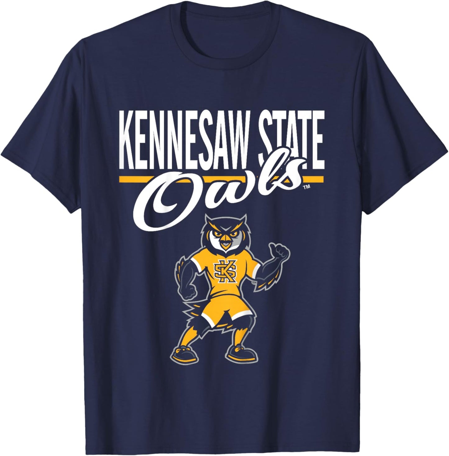Kids Kennesaw State Owls Kid's Mascot Black Officially Licensed T-Shirt - T-Shirt | Navy