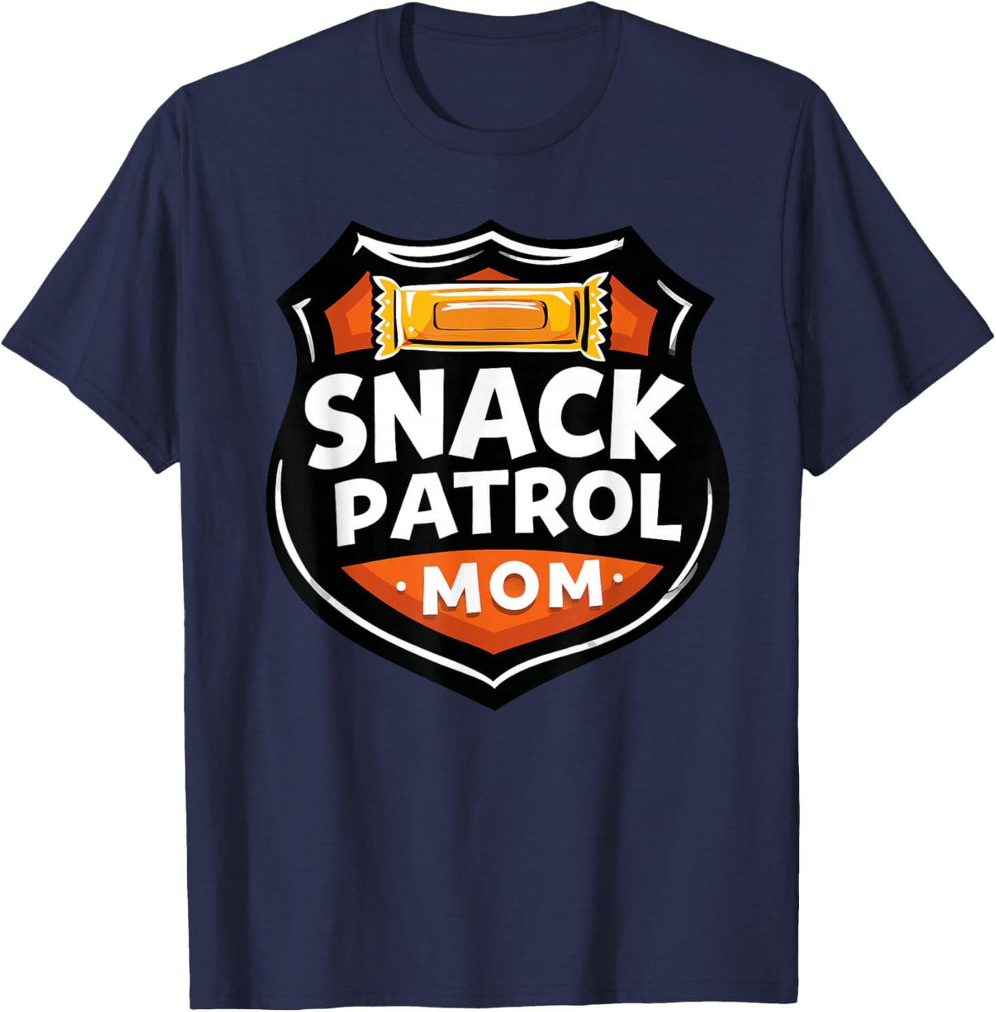Snack Patrol Mom Halloween Badge T-Shirt - T-Shirt | Navy