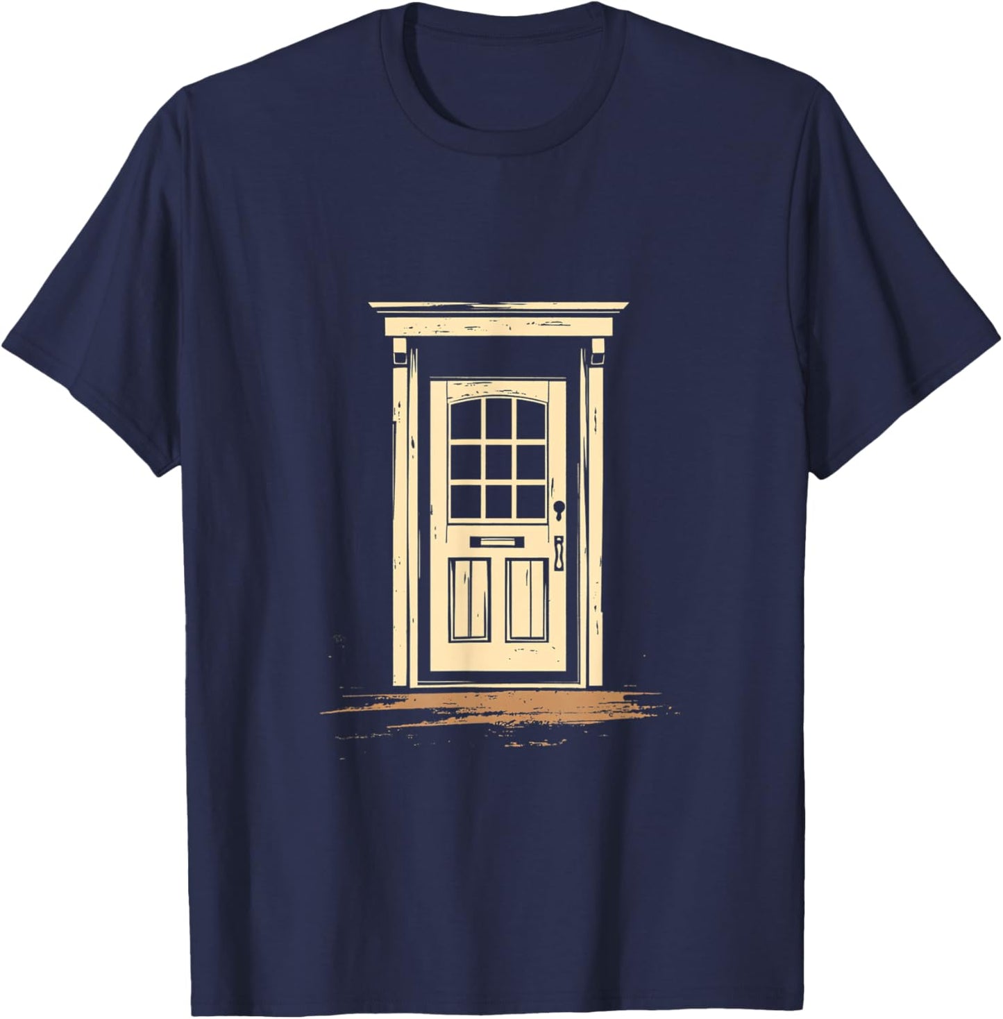 Vintage Front Door Architecture T-Shirt - T-Shirt | Navy