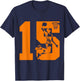 Number 15 Basketball 15th Birthday T-Shirt - T-Shirt | Navy