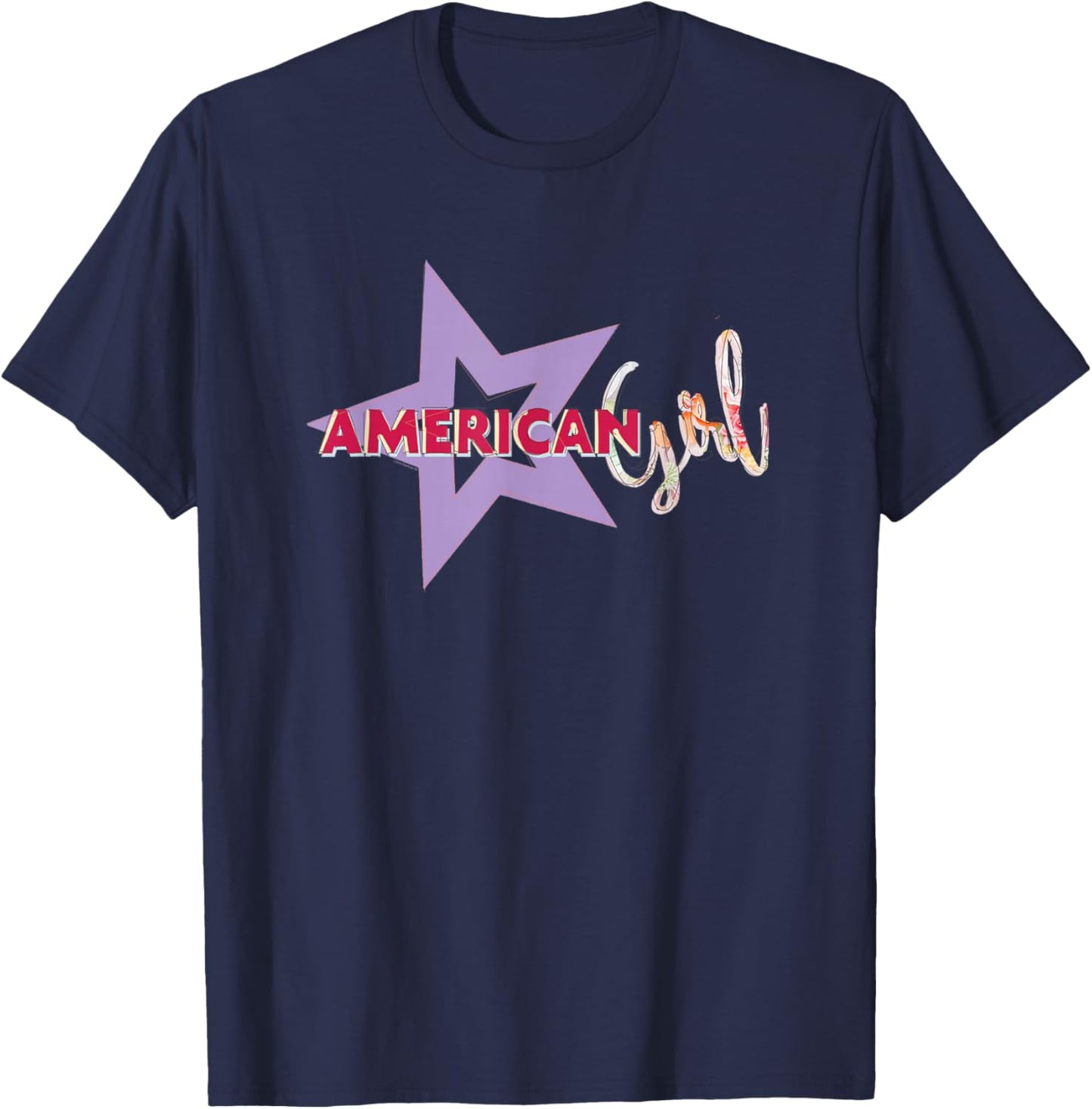 American Girl - Y2K Logo T-Shirt - T-Shirt | Navy