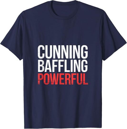 Cunning Baffling Powerful Alcoholism Journey Recovery T-Shirt - T-Shirt | Navy