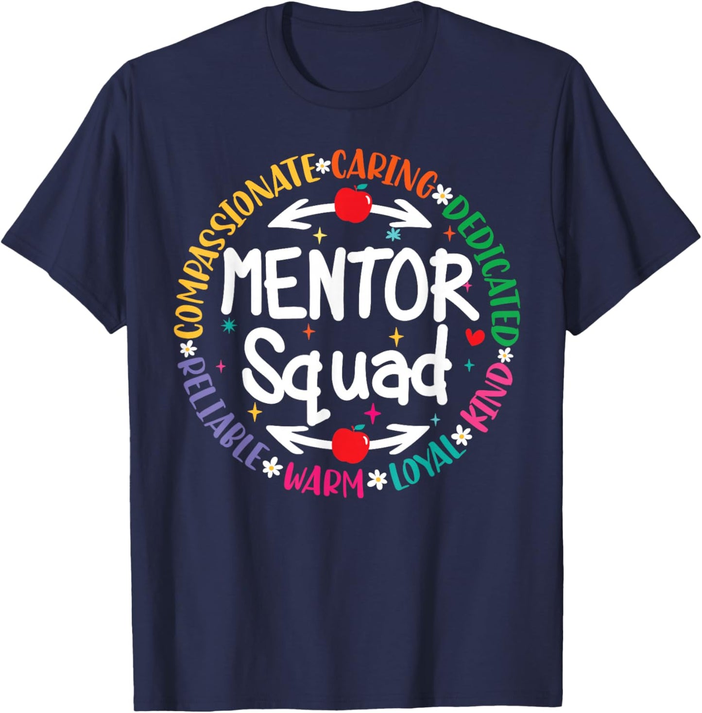Mentor Teacher Inspire Influence Coach Back To School Team T-Shirt - T-Shirt | Navy