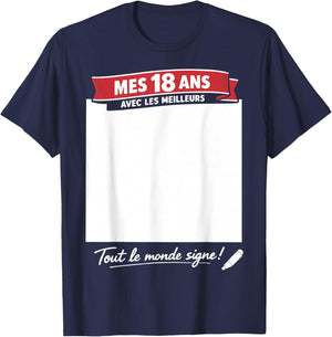 18th Birthday Boy Girl 18 Years 2008 Funny Gift T-Shirt - T-Shirt | Navy