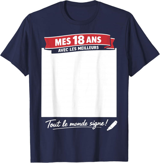 18th Birthday Boy Girl 18 Years 2008 Funny Gift T-Shirt - T-Shirt | Navy