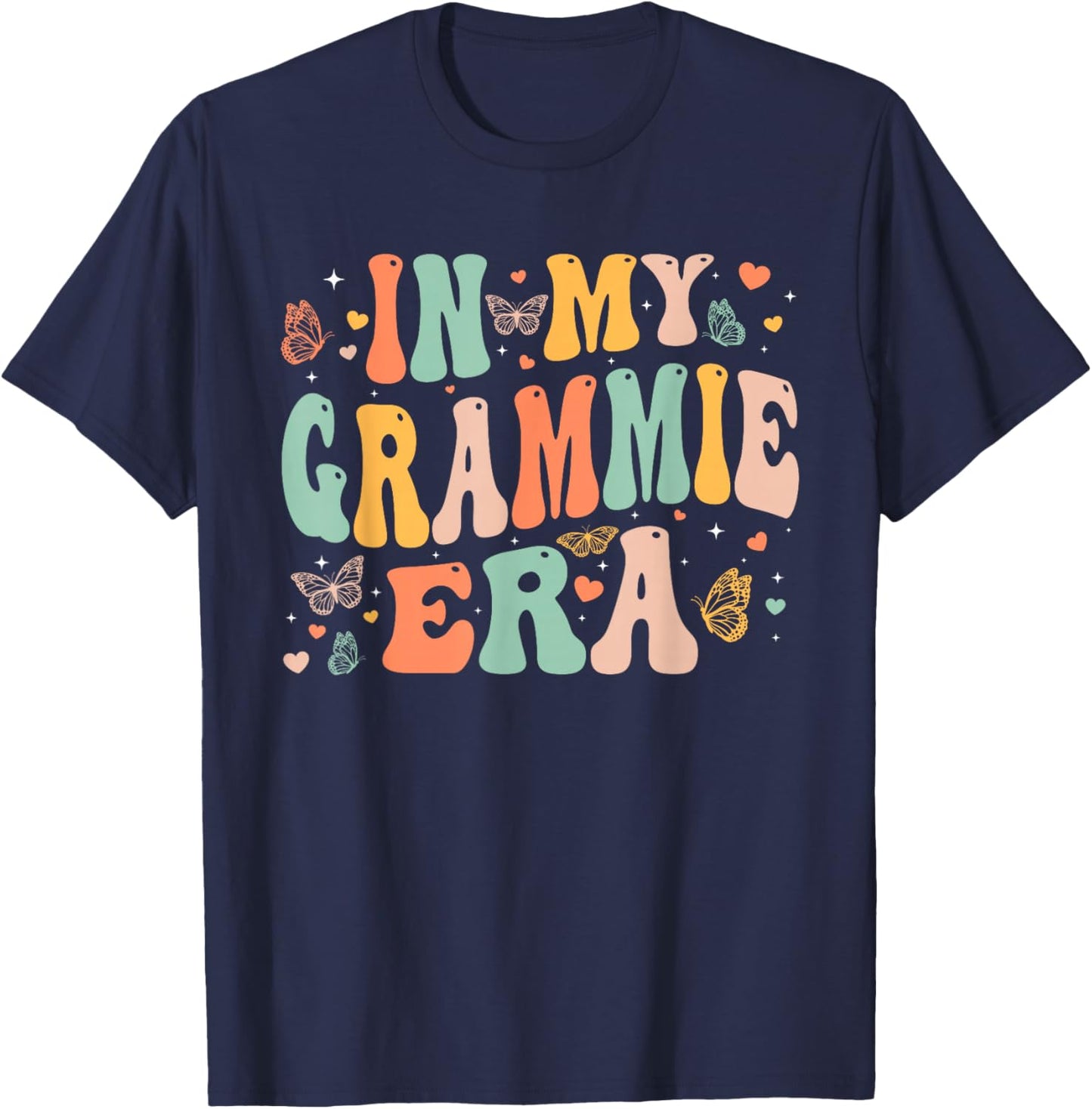 Retro Groovy In My Grammie Era Mother's Day Gifts Women T-Shirt - T-Shirt | Navy