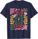 True Story Jesus Christmas Nativity Scene Boho Flower T-Shirt - T-Shirt | Navy