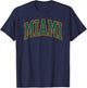 Miami Classic Block Typography Graphic T-Shirt - T-Shirt | Navy