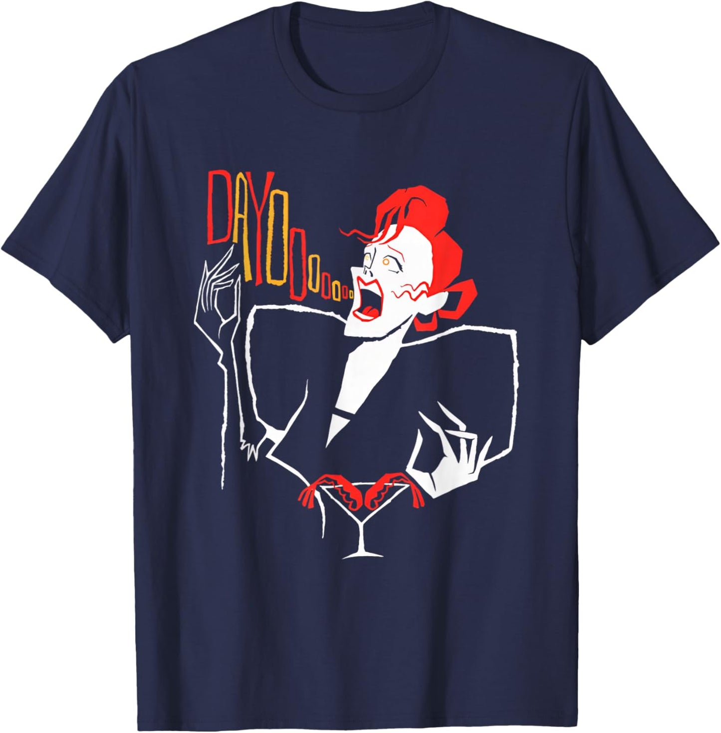 Vampire Day One Retro Gothic Art T-Shirt - T-Shirt | Navy