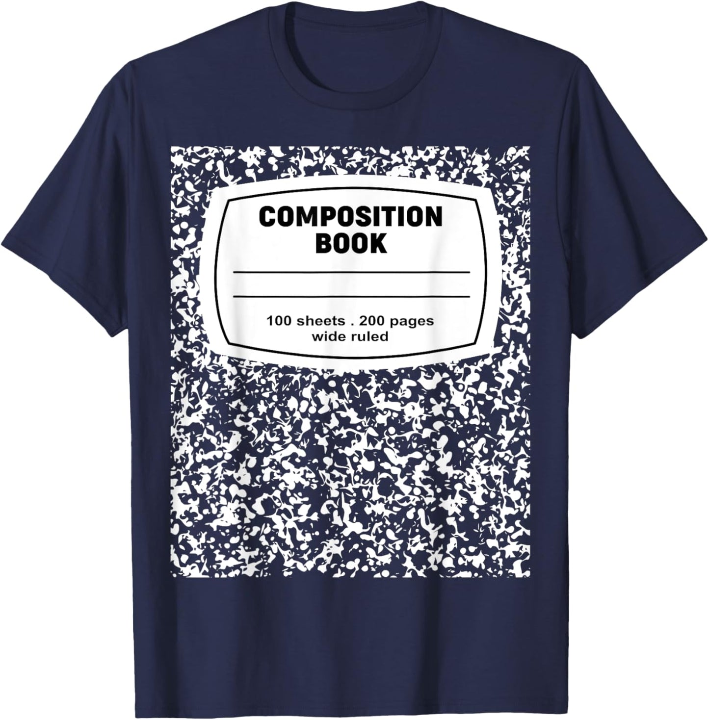 Composition Notebook Halloween Costume Teacher Student T-Shirt - T-Shirt | Navy