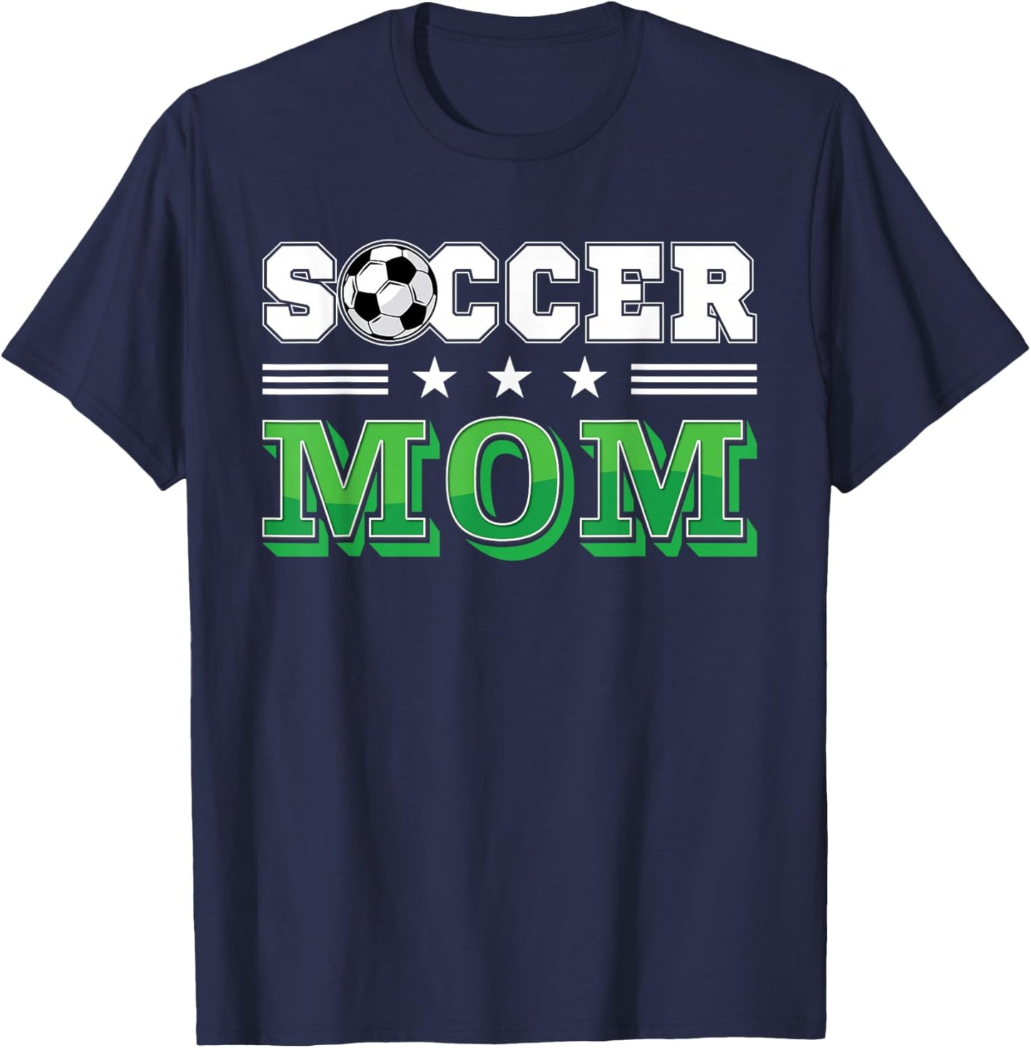 Soccer Mom Mother Family Matching Birthday Team Supporter T-Shirt - T-Shirt | Navy