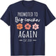 Promoted to Big Cousin Again 2026 2nd Pregnancy Announcement T-Shirt - T-Shirt | Navy