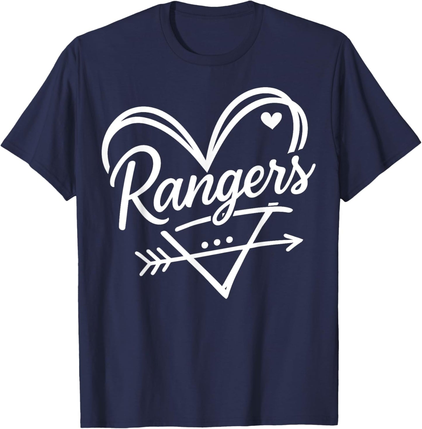 Rangers Heart Name Cute Love Graphic Gift Women Kids T-Shirt - T-Shirt | Navy